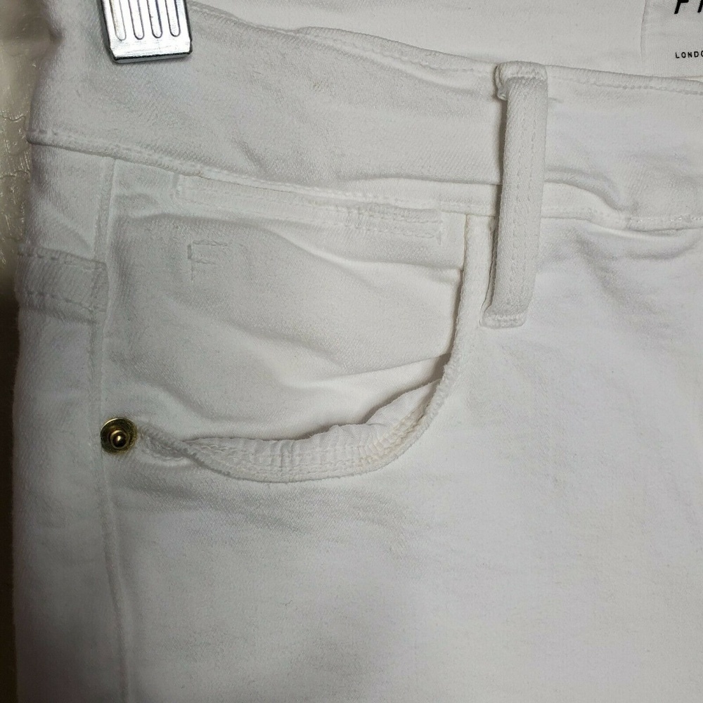 Le High Skinny Crop Slit Rivet Blanc Transit Jeans - Picture 8 of 12